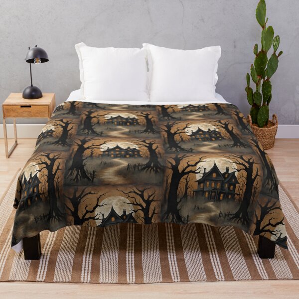 Item preview, Haunted House and Full Moon – Gothic Halloween Scenery designed and sold by Diclebaybas.