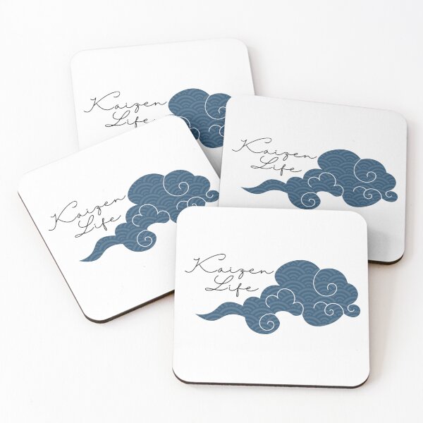 Item preview, Kaizen Life – Cursive Script with Japanese-Style Cloud Illustration designed and sold by JaegerZA.