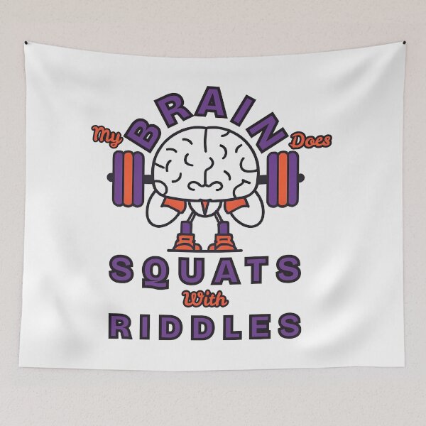 Item preview, My brain does squats with riddles designed and sold by DesignDazzles.