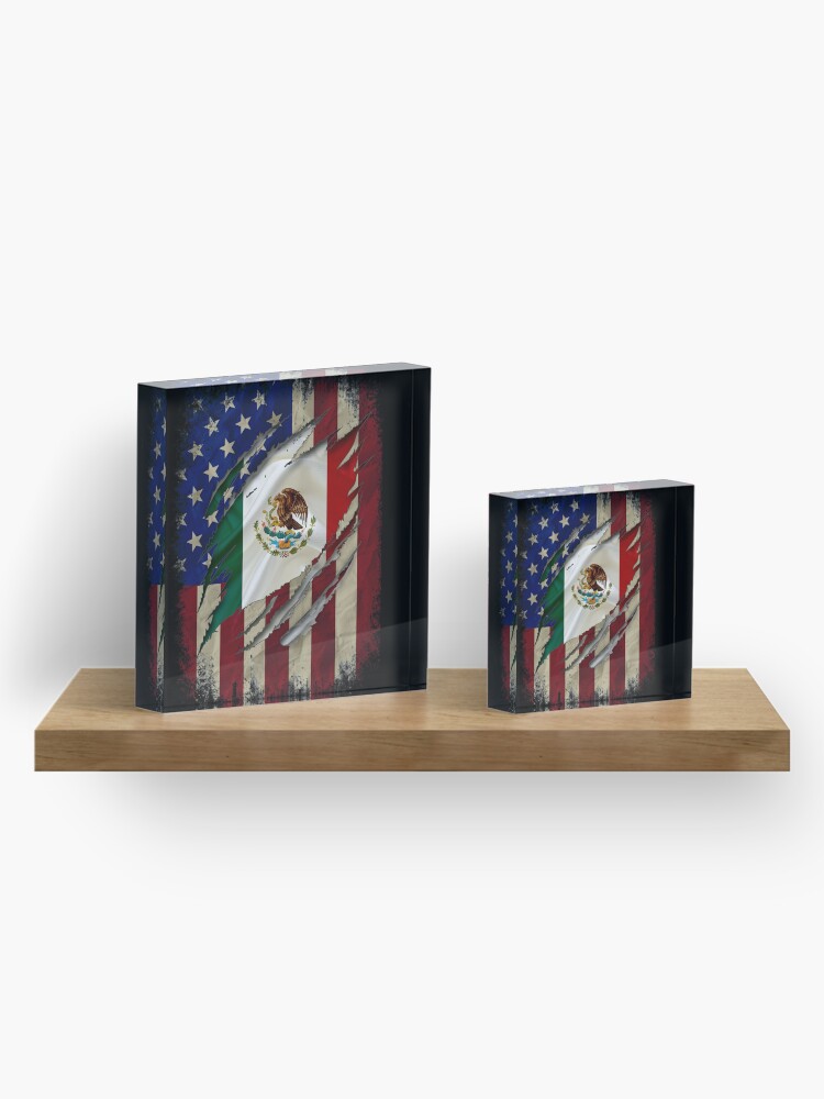 Proud Mexican American - American Flag with the Mexican Flag inside show  Mexican roots Art Board Print for Sale by Shoppy Vista
