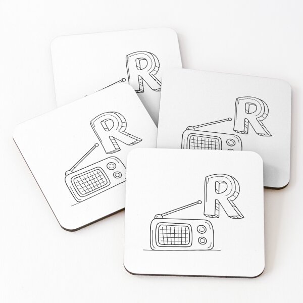 Item preview, An Illustration of the Letter R Standing for Radio designed and sold by rasagamastore.