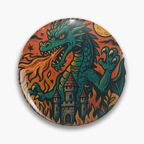 Item preview, Fire Breathing Dragon Castle Shirt designed and sold by FunnyTshirtGuy.