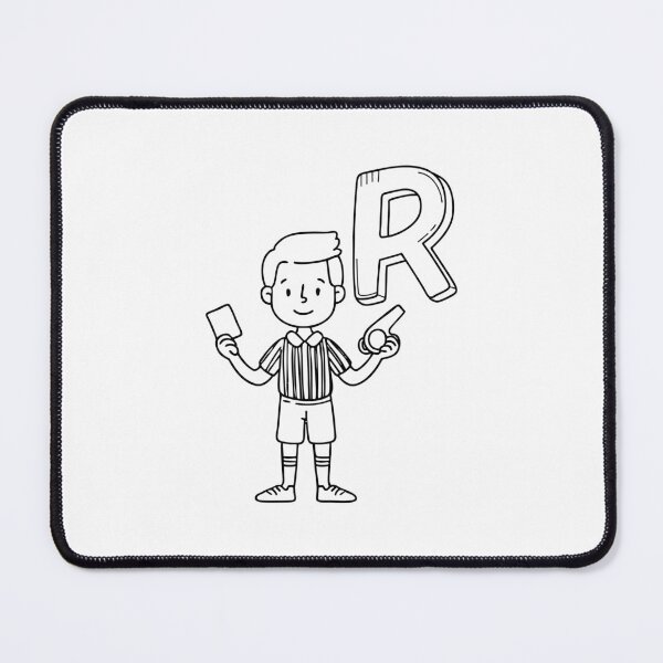Item preview, An Illustration of letter R stand for Referee designed and sold by rasagamastore.