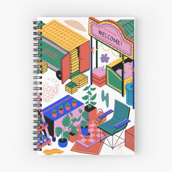 Item preview, Colorful Farmers Market Illustration – Vibrant Retro Outdoor Market Scene designed and sold by lunacustomsph.