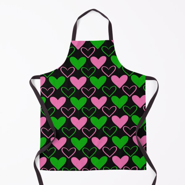 Item preview, Pink and Green Hearts Black Background designed and sold by Don-A-Hue.