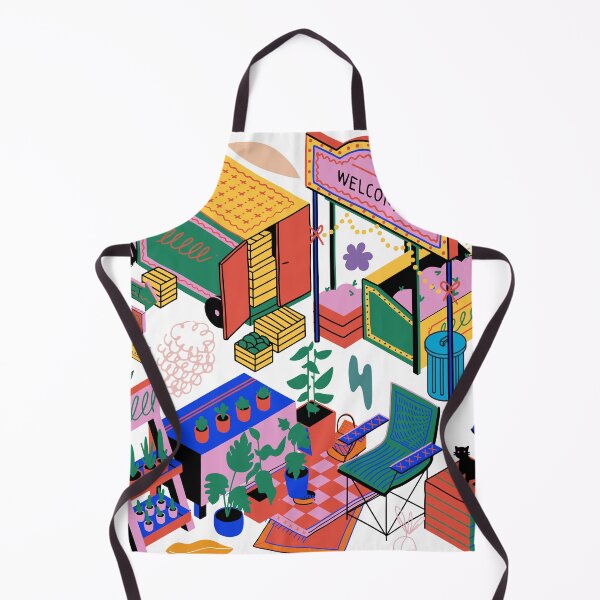 Item preview, Colorful Farmers Market Illustration – Vibrant Retro Outdoor Market Scene designed and sold by lunacustomsph.