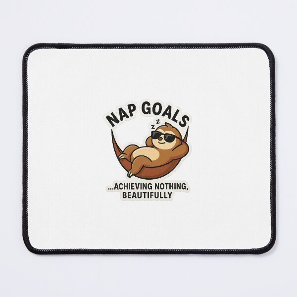 Item preview, Nap Goals – Funny Lazy Sloth Sticker designed and sold by Kruxers.