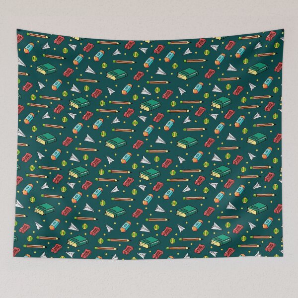 Item preview, Colorful School Supplies Pattern Drawstring Bags designed and sold by FestivityFinds.