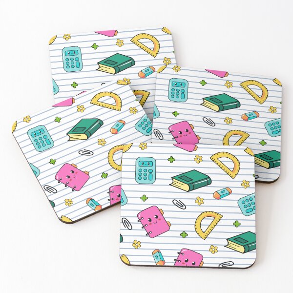 Item preview, Cute School Supplies Pattern with Books & Calculators Notebooks designed and sold by FestivityFinds.