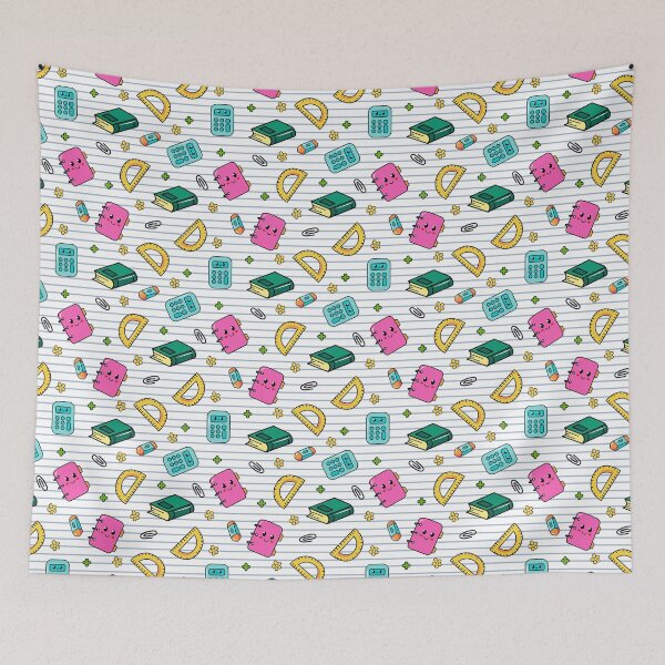 Item preview, Cute School Supplies Pattern with Books & Calculators Notebooks designed and sold by FestivityFinds.