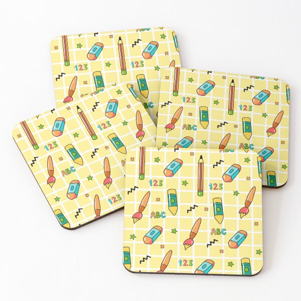 Item preview, Playful School Supplies Pattern with Pencils and Crayons Drawstring Bags designed and sold by FestivityFinds.