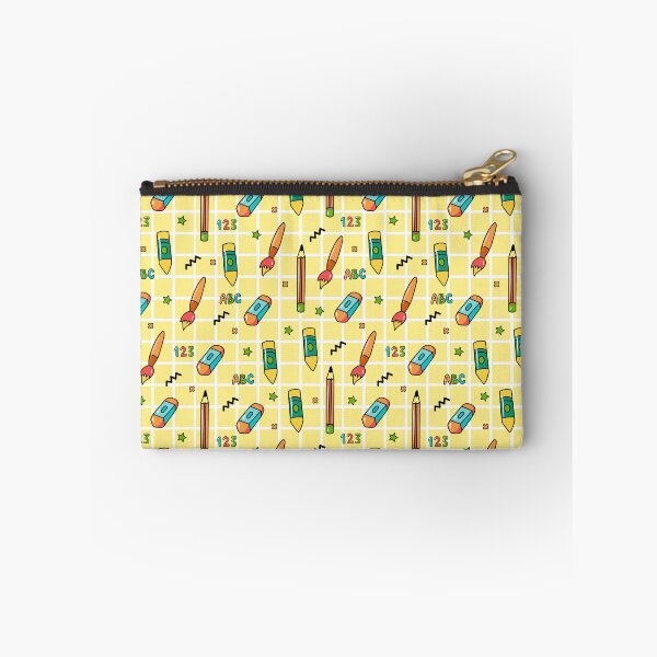 Item preview, Playful School Supplies Pattern with Pencils and Crayons Drawstring Bags designed and sold by FestivityFinds.