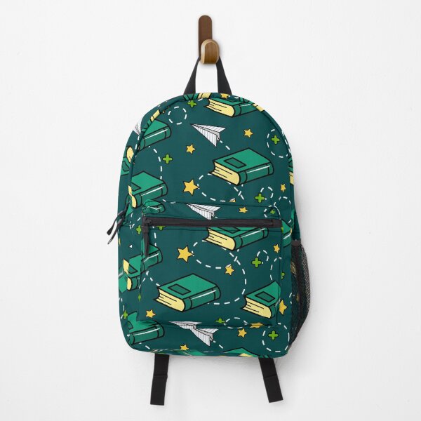 Item preview, Books and Paper Airplanes School Pattern Drawstring Bags designed and sold by FestivityFinds.