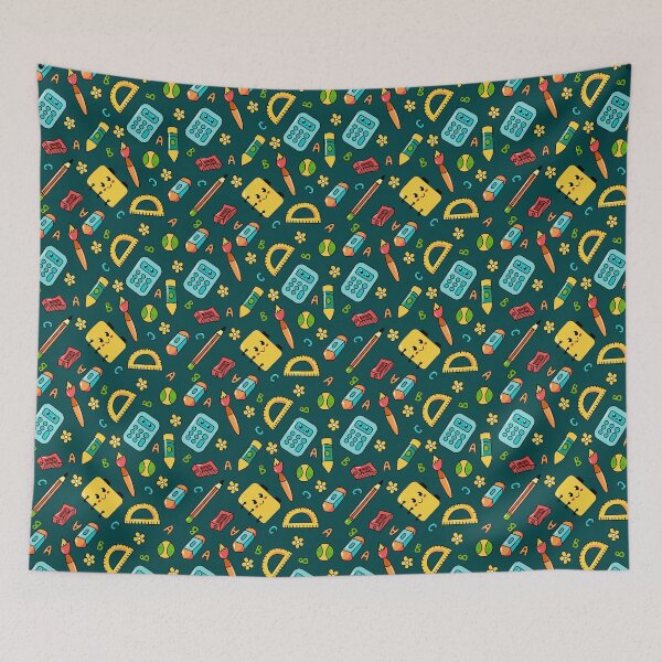 Item preview, Kawaii Calculators, notebooks, ABC & School Supplies Drawstring Bags designed and sold by FestivityFinds.