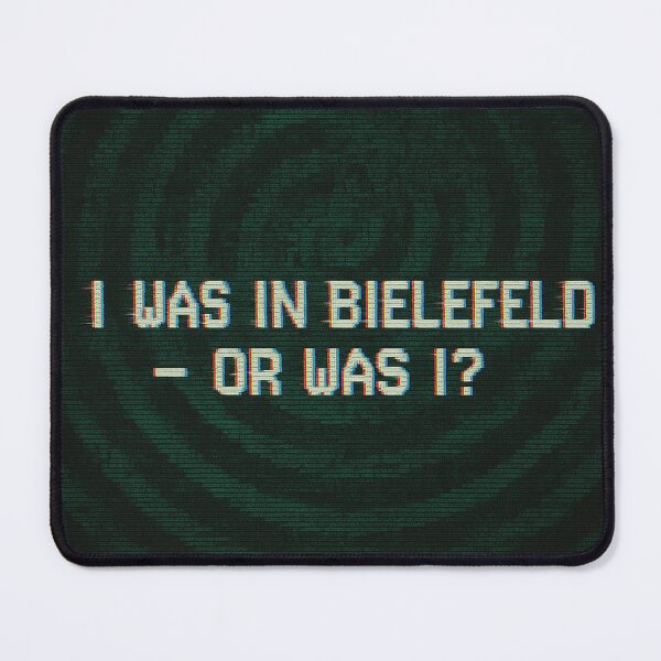 Item preview, Bielefeld Glitch Poster – VHS-style conspiracy meme designed and sold by Domci.
