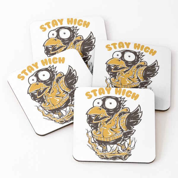 Item preview, Stylized Cartoon Crow in Hoodie – "Stay High" Vintage Pop Art Design designed and sold by TeesHearts100.