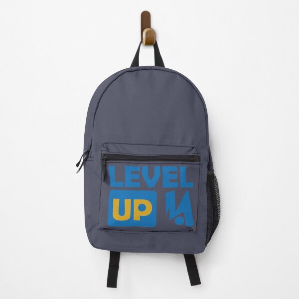 Item preview, Level Up – Minimalist Success Quote in Blue Gold designed and sold by ZASfx.