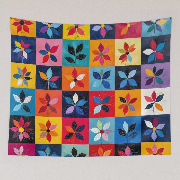 Item preview, retro checkered multicolored pattern designed and sold by Wiss2Arts.