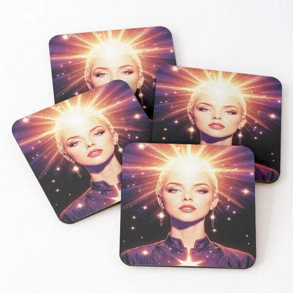 Item preview, Dolled Up Radiant Soul — Celestial Pop Art Portrait of a Strong Woman designed and sold by  Ojo de Lilith.