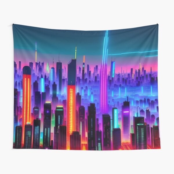 Item preview, Future Vision: Colorful Urban Landscape & Modern Cityscape designed and sold by Esterlane.