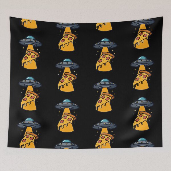 Item preview, Pizza UFO - Cosmic Food Abduction Art designed and sold by OnPointOutfits.