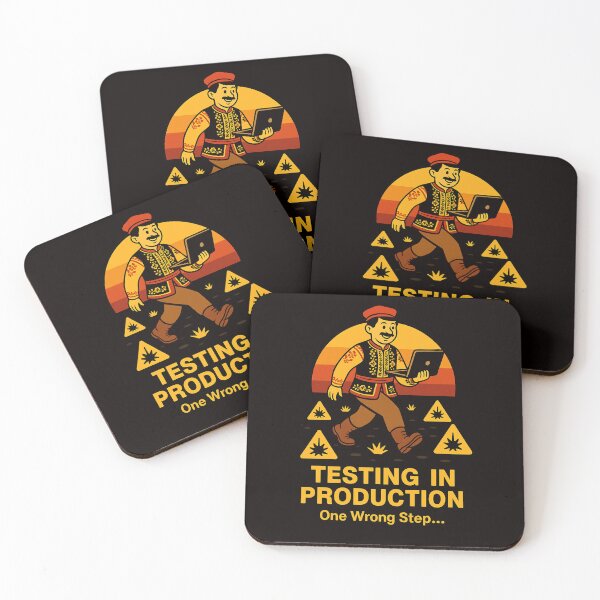 Item preview, Test In Production Funny Developer Sign designed and sold by Lunari Prints.