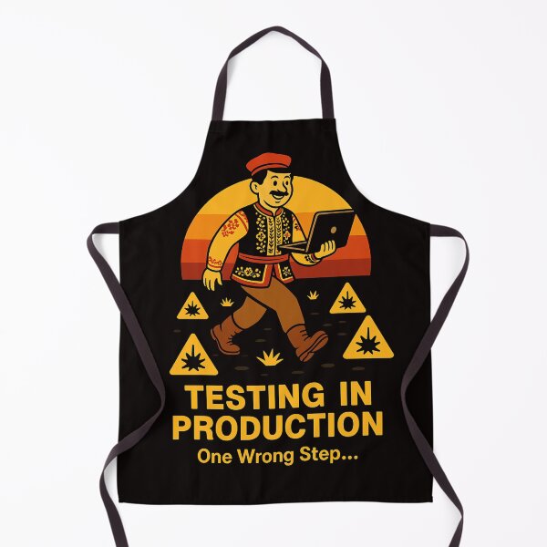Item preview, Test In Production Funny Developer Sign designed and sold by Lunari Prints.