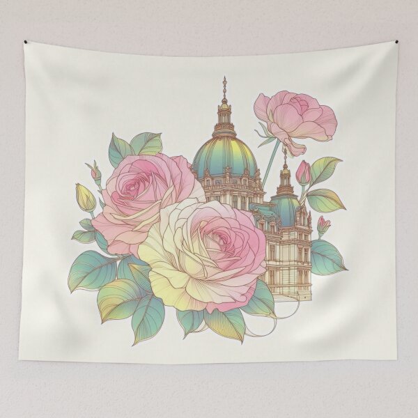 Item preview, Minimalist French Castle - Modern Chateaucore Aesthetic Wall Art designed and sold by Sugar Wisdom .