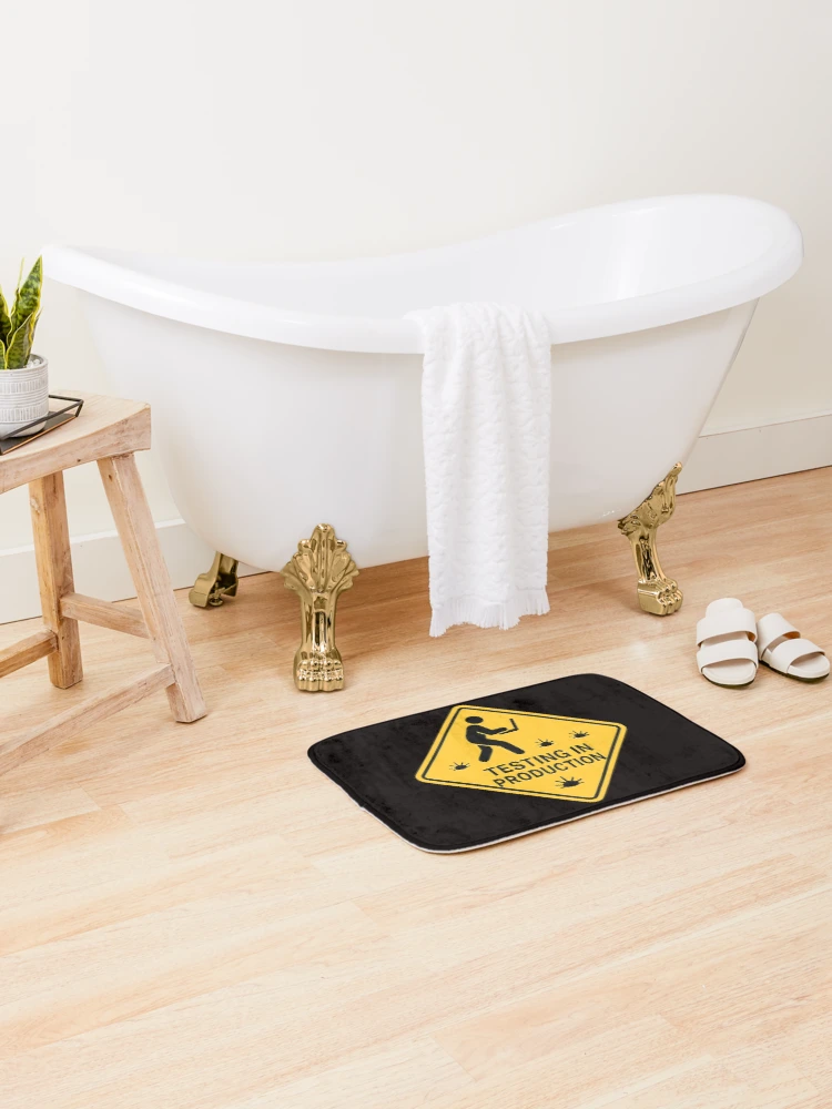 Thumbnail 2 of 6, Bath Mat, Test In Production Coding Developer Style designed and sold by Lunari Prints.
