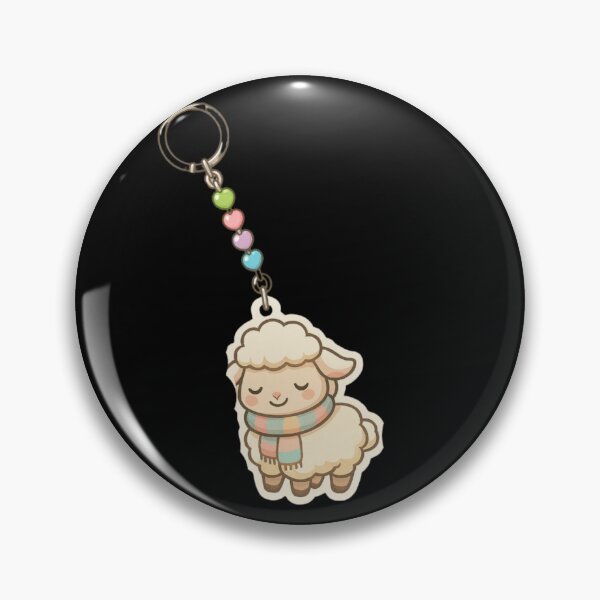 Item preview, Kawaii keychain Cute sheep designed and sold by DamioPolArt.