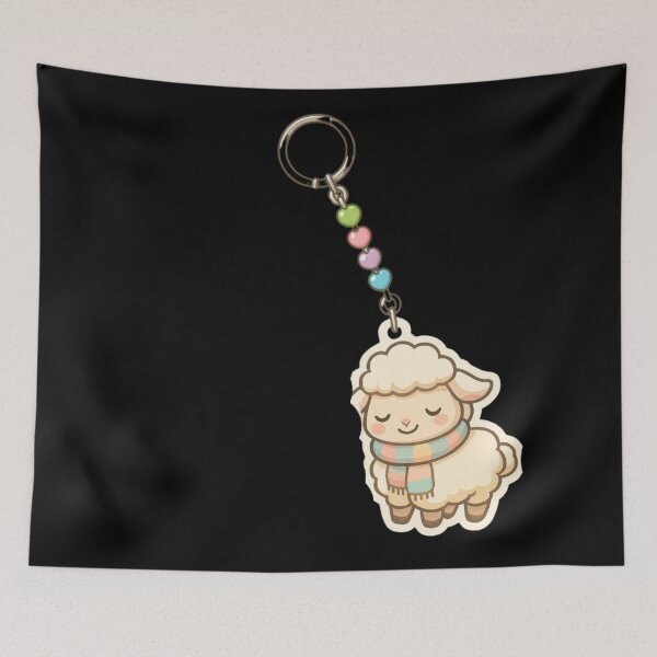 Item preview, Kawaii keychain Cute sheep designed and sold by DamioPolArt.