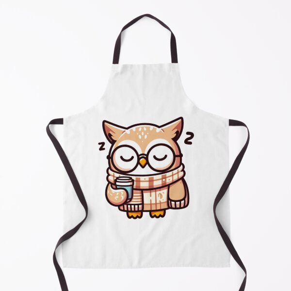 Item preview, Sleepy Cartoon Owl with Round Glasses and Sweater designed and sold by Confuzz1ed.