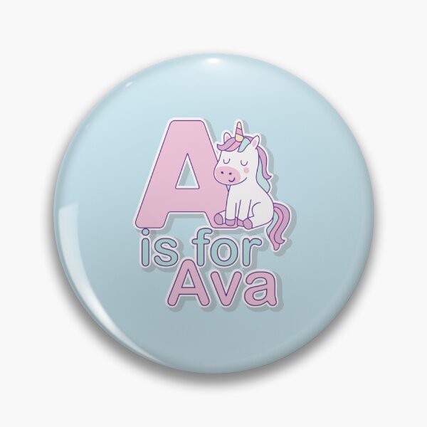 Item preview, A is for Ava – Unicorn Alphabet Letter A Nursery Poster designed and sold by FilizDesigner.