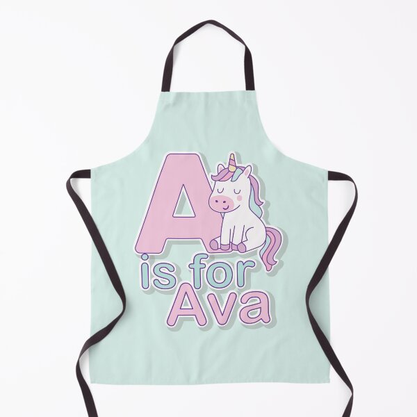 Item preview, A is for Ava – Unicorn Alphabet Letter A Nursery Poster designed and sold by FilizDesigner.