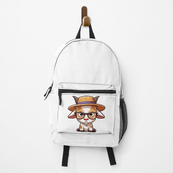 Item preview, Grumpy Cartoon Goat in Glasses and Straw Hat designed and sold by Confuzz1ed.