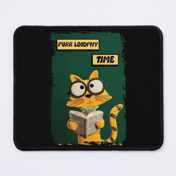 Item preview, Purr-losophy Time: Intellectual Cat Reading designed and sold by Enea Kelo.