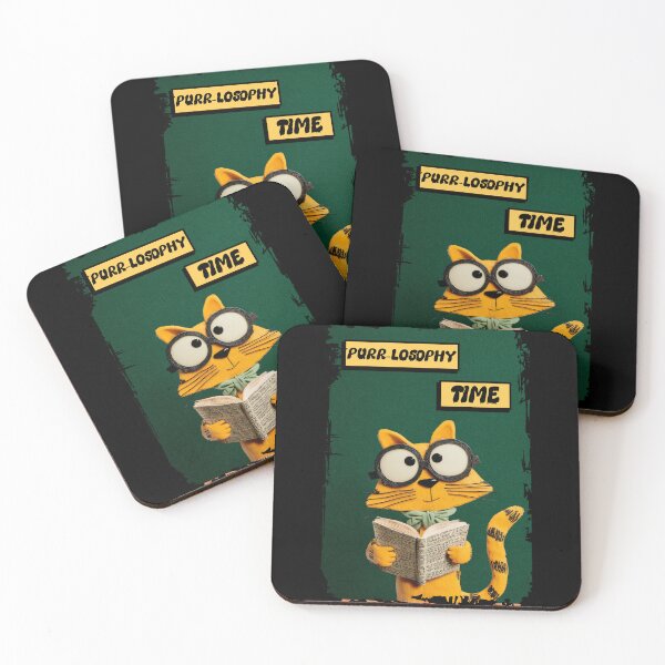 Item preview, Purr-losophy Time: Intellectual Cat Reading designed and sold by Enea Kelo.