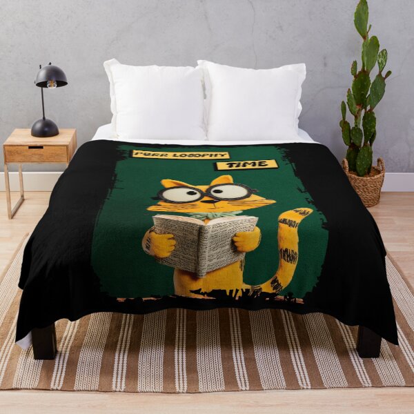 Item preview, Purr-losophy Time: Intellectual Cat Reading designed and sold by Enea Kelo.