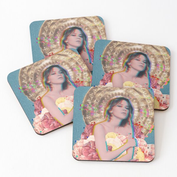 Item preview, Trippy Collage Girl In Flowers With Gold Halo designed and sold by Julia Sol.
