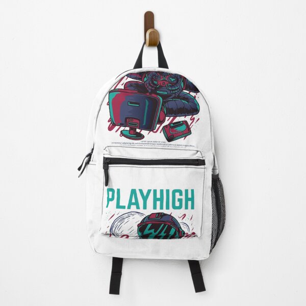 Artikelvorschau, „PLAYHIGH“ – Retro-futuristischer Astronauten-Gamer mit kosmischem Hintergrund entworfen und verkauft von TeesHearts100.