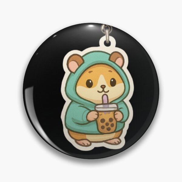 Item preview, Kawaii keychain Cute hamster designed and sold by DamioPolArt.