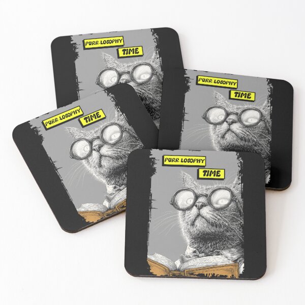 Item preview, Purr-losophy Time: Intellectual Cat Portrait designed and sold by Enea Kelo.