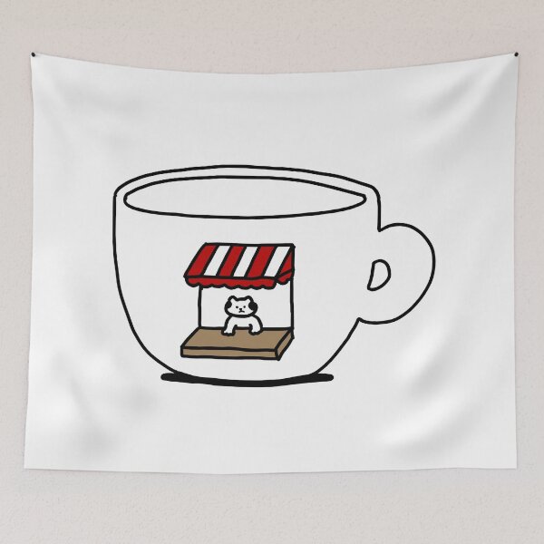 Item preview, a Cat in the cafe in the cup designed and sold by superbaechoo.
