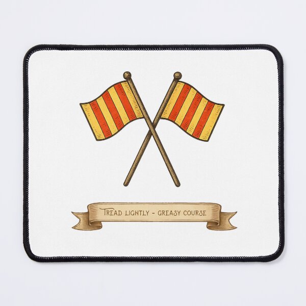 Item preview, Striped Motorsport Flag - Tread Lightly Greasy Course designed and sold by MisterMessy.
