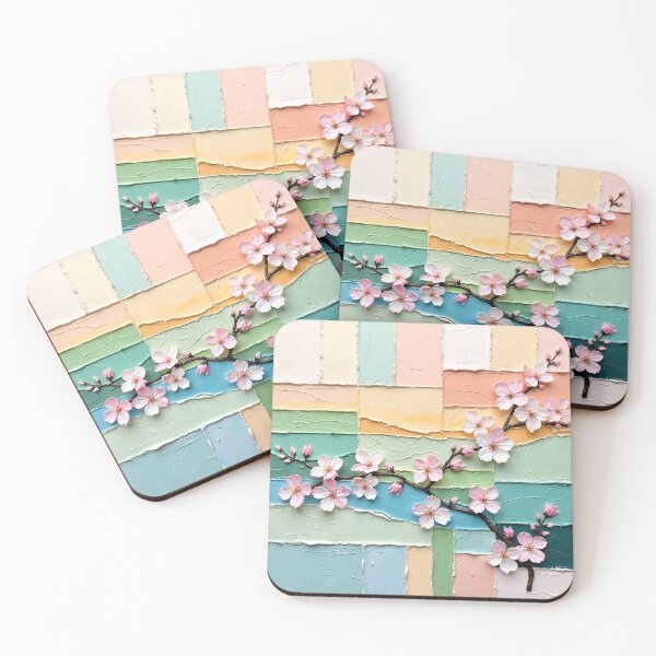 Item preview, Delicate pink flowers with abstract background  designed and sold by MyArtFlow.