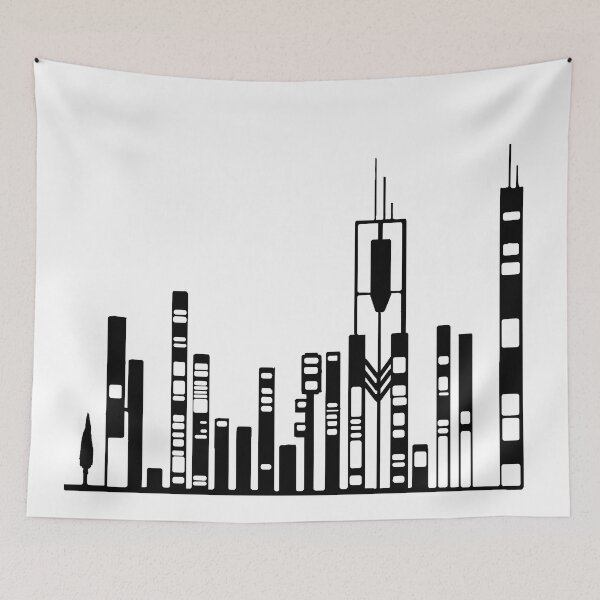 Item preview, Copie de Paysage Urbain 9 (simple, noir et blanc, minimaliste) designed and sold by EBFCDesigns.