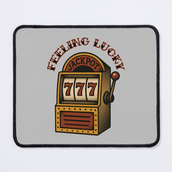 Item preview, Traditional Tattoo Style Slot Machine Feeling Lucky designed and sold by Coffee First Co..