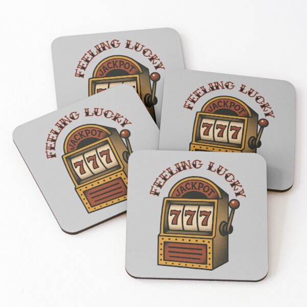 Item preview, Traditional Tattoo Style Slot Machine Feeling Lucky designed and sold by Coffee First Co..