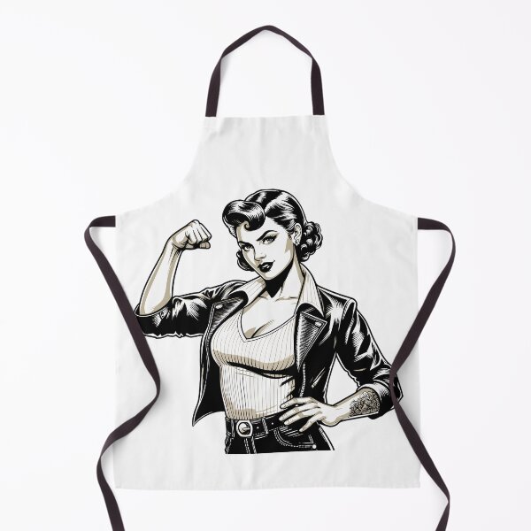 Item preview, Strong Cool Woman Rockabilly Leather Jacket Gift designed and sold by Pineapple-Tree.