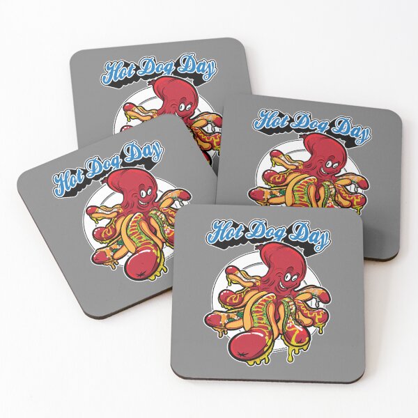 Item preview, Hot Dog Octopus Cartoon – National Hot Dog Day Funny Food Art designed and sold by eShirtLabs.